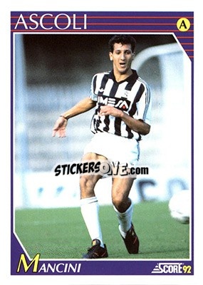 Cromo Osvaldo Mancini - Italian League 1992 - Score