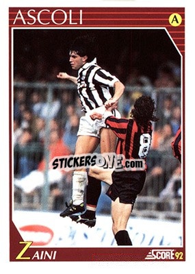 Sticker Pietro Zaini - Italian League 1992 n. 15 - Score