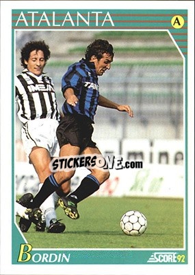 Sticker Roberto Bordin - Italian League 1992 n. 19 - Score