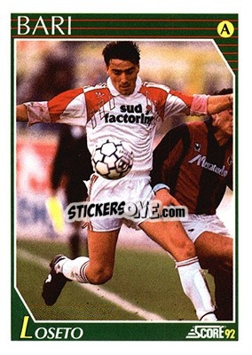 Figurina Giovanni Loseto - Italian League 1992 n. 32 - Score