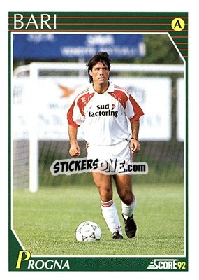 Cromo Domenico Progna - Italian League 1992 - Score