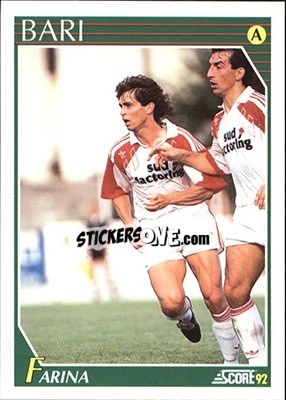 Cromo Frank Farina - Italian League 1992 - Score