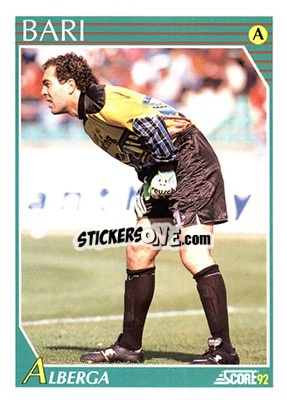 Cromo Giuseppe Alberga - Italian League 1992 - Score