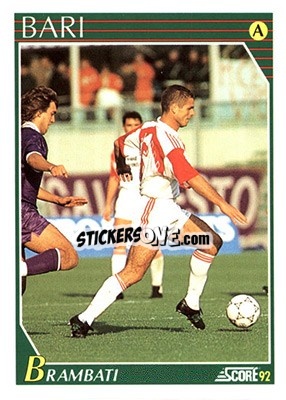 Cromo Massimo Brambati - Italian League 1992 - Score
