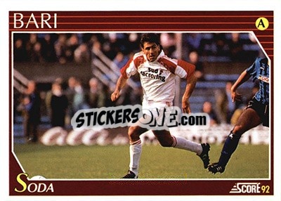 Sticker Antonio Soda - Italian League 1992 - Score