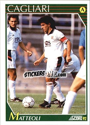 Sticker Gianfranco Matteoli - Italian League 1992 n. 55 - Score