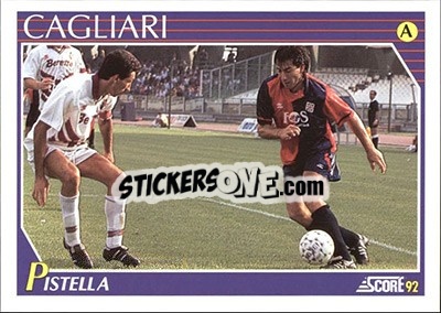 Figurina Andrea Pistella - Italian League 1992 - Score
