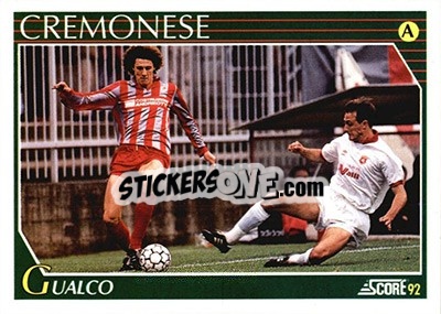 Sticker Luigi Gualco - Italian League 1992 n. 62 - Score