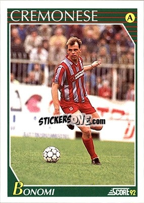 Cromo Mauro Bonomi - Italian League 1992 - Score