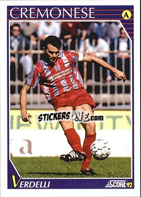 Sticker Corrado Verdelli - Italian League 1992 - Score