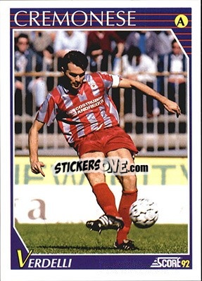 Sticker Corrado Verdelli - Italian League 1992 n. 66 - Score