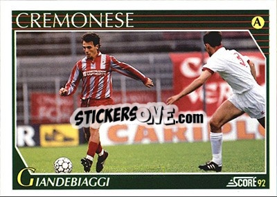 Cromo Marco Giandebiaggi - Italian League 1992 - Score