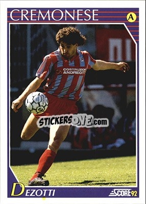 Sticker Gustavo Abel Dezotti - Italian League 1992 n. 69 - Score