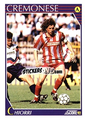 Sticker Alviero Chiorri - Italian League 1992 n. 71 - Score