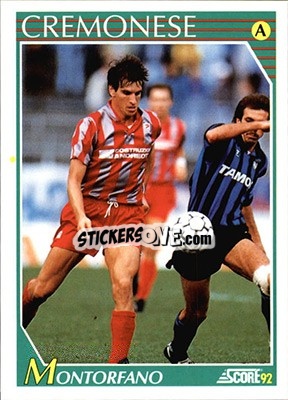 Sticker Mario Montorfano - Italian League 1992 n. 74 - Score