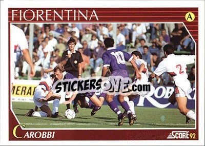 Cromo Stefano Carobbi - Italian League 1992 - Score