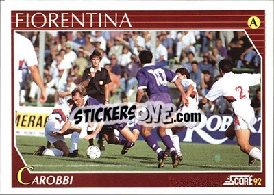 Figurina Stefano Carobbi - Italian League 1992 n. 78 - Score