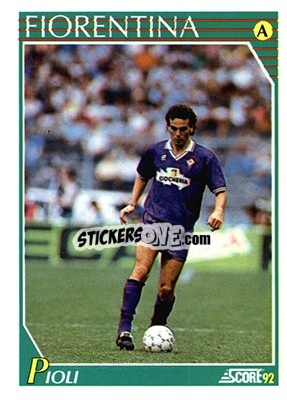 Cromo Stefano Pioli - Italian League 1992 - Score