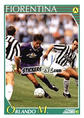 Cromo Massimo Orlando - Italian League 1992 - Score