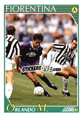 Sticker Massimo Orlando - Italian League 1992 n. 83 - Score