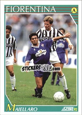 Sticker Pietro Maiellaro - Italian League 1992 n. 85 - Score
