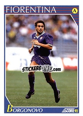 Sticker Stefano Borgonovo - Italian League 1992 - Score