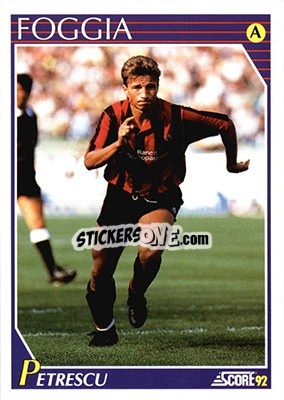 Sticker Dan Petrescu - Italian League 1992 n. 92 - Score