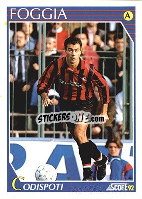 Cromo Maurizio Codispoti - Italian League 1992 - Score