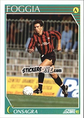Sticker Angelo Consagra - Italian League 1992 n. 96 - Score