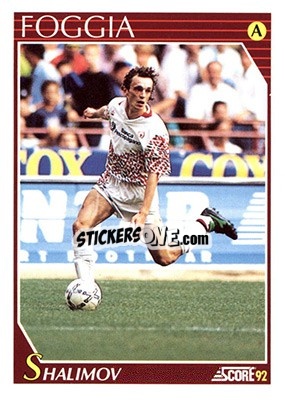 Cromo Igor Shalimov - Italian League 1992 - Score