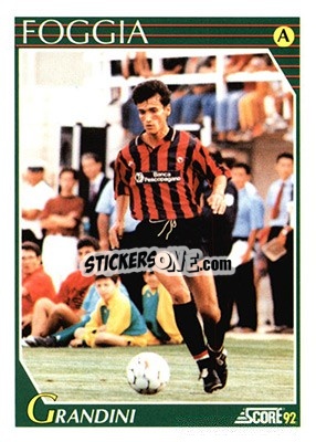 Cromo Gualtiero Grandini - Italian League 1992 - Score