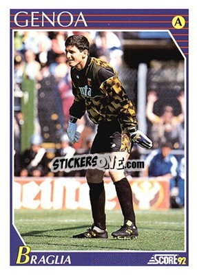 Sticker Simone Braglia - Italian League 1992 - Score