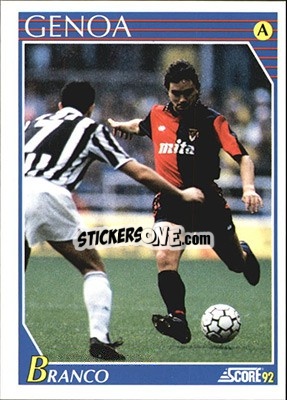 Sticker Branco - Italian League 1992 - Score