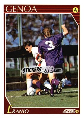 Figurina Stefano Eranio - Italian League 1992 - Score