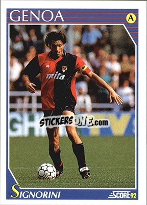 Sticker Gianluca Signorini - Italian League 1992 n. 111 - Score
