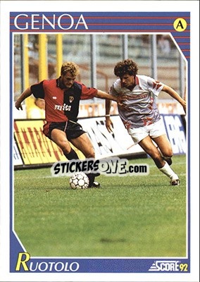 Cromo Gennaro Ruotolo - Italian League 1992 - Score