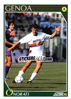 Sticker Roberto Onorati - Italian League 1992 n. 115 - Score