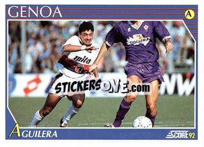 Cromo Carlos Alberto Aguilera - Italian League 1992 - Score