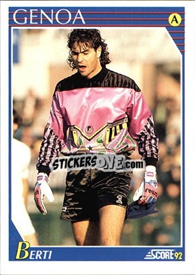 Cromo Gian Luca Berti - Italian League 1992 - Score