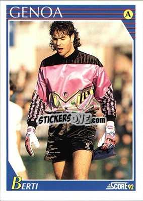 Sticker Gian Luca Berti - Italian League 1992 n. 117 - Score