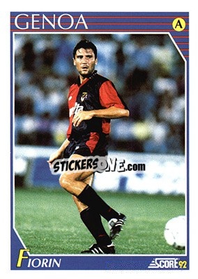 Cromo Valeriano Fiorin - Italian League 1992 - Score