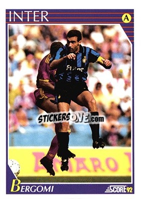 Sticker Giuseppe Bergomi - Italian League 1992 n. 122 - Score