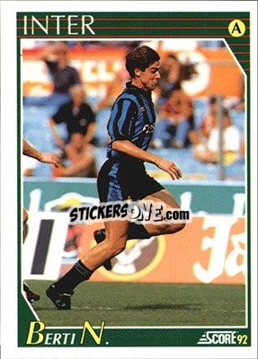Sticker Nicola Berti - Italian League 1992 n. 124 - Score