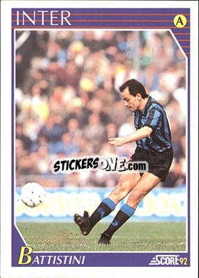 Sticker Sergio Battistini - Italian League 1992 n. 126 - Score