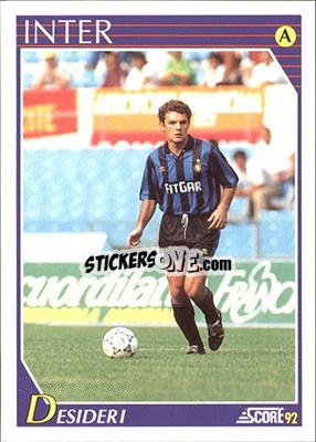 Cromo Stefano Desideri - Italian League 1992 - Score