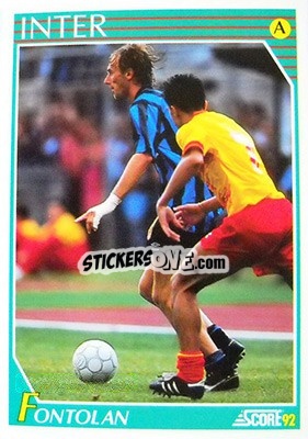 Sticker Davide Fontolan - Italian League 1992 n. 131 - Score