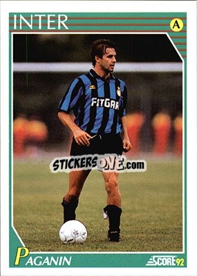 Cromo Antonio Paganin - Italian League 1992 - Score