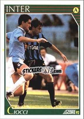 Sticker Massimo Ciocci - Italian League 1992 n. 135 - Score