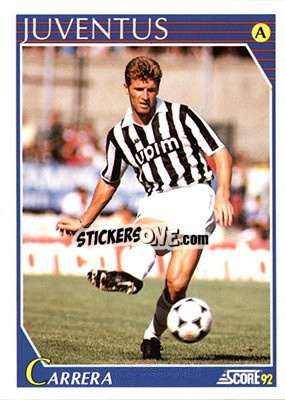 Sticker Massimo Carrera - Italian League 1992 n. 137 - Score