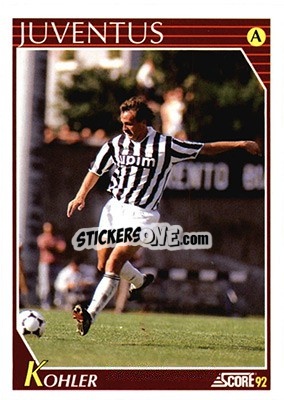 Cromo Jurgen Kohler - Italian League 1992 - Score